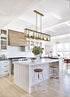 Modern Brushed Gold Chandelier for Kitchen Island